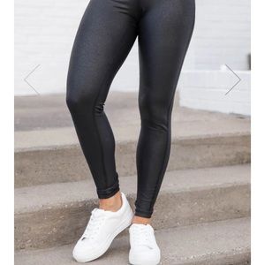 Black Faux leather leggings